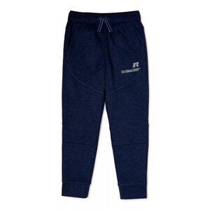 Russell Dri-Power Boys L 10/12 Sweatpants Tech Fleece Jogger Pockets DARK BLUE